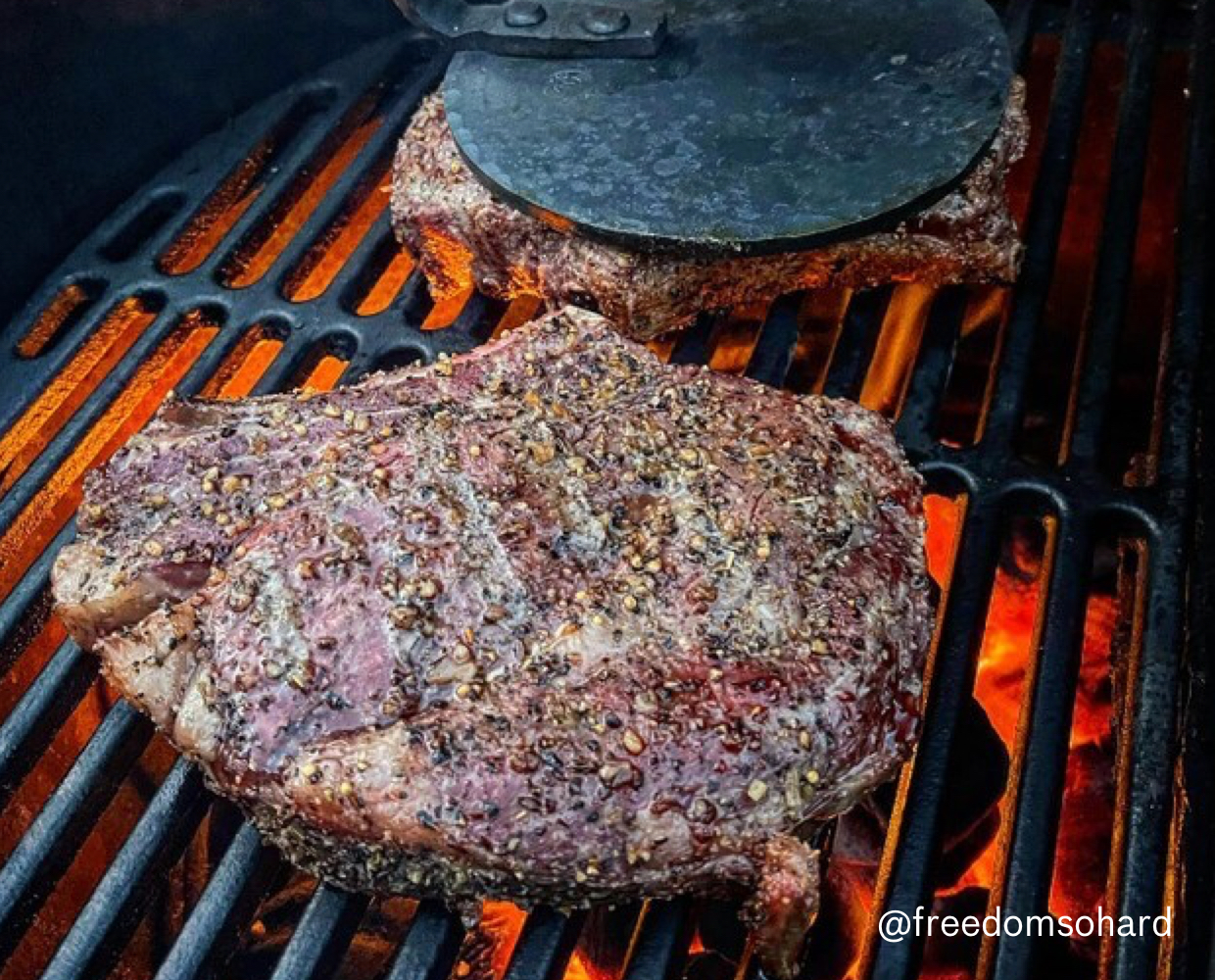 Grilling steaks