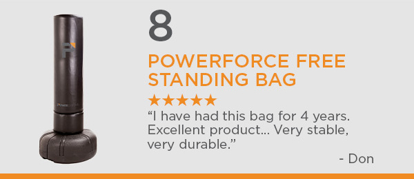 8. Powerforce Free Standing Bag | “I have had this bag for 4 years. Excellent product… Very stable, very durable.” -Don