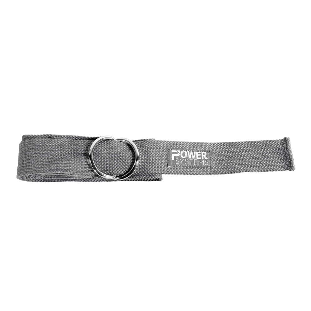 Image of Metal D-Ring Yoga Strap - Dark Gray