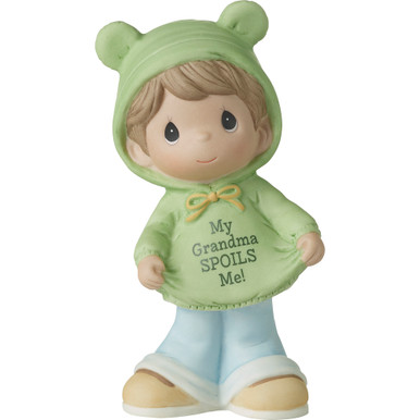 My Grandma Spoils Me Brunette Hair/Medium Skin Boy Figurine