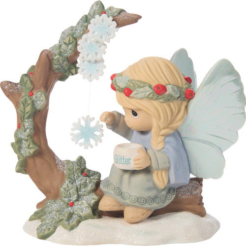 Snowflakes Sparkle In Winter's Night Figurine