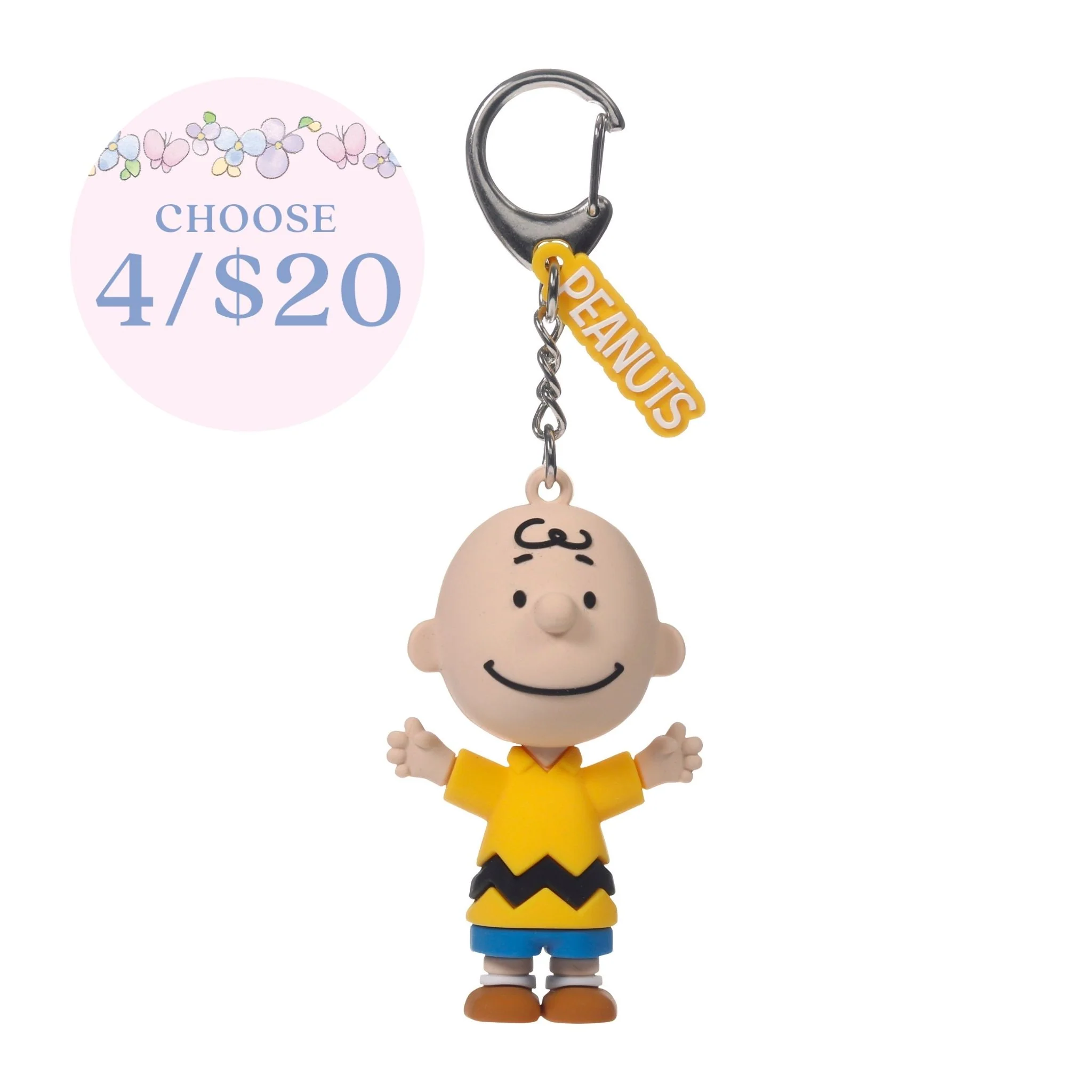 Image of Peanuts Charlie Brown Backpack Clip