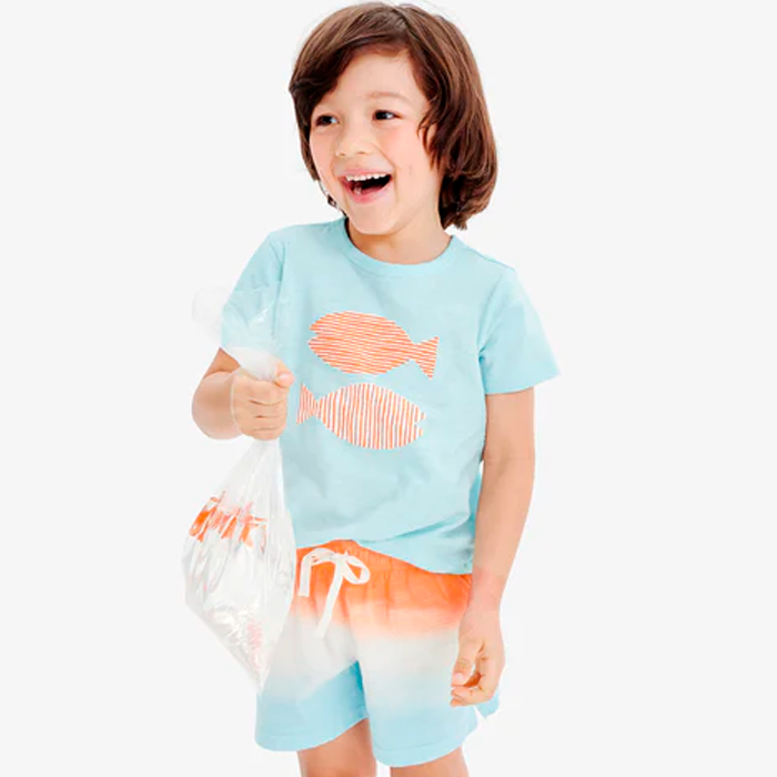Kids park short in dip-dye