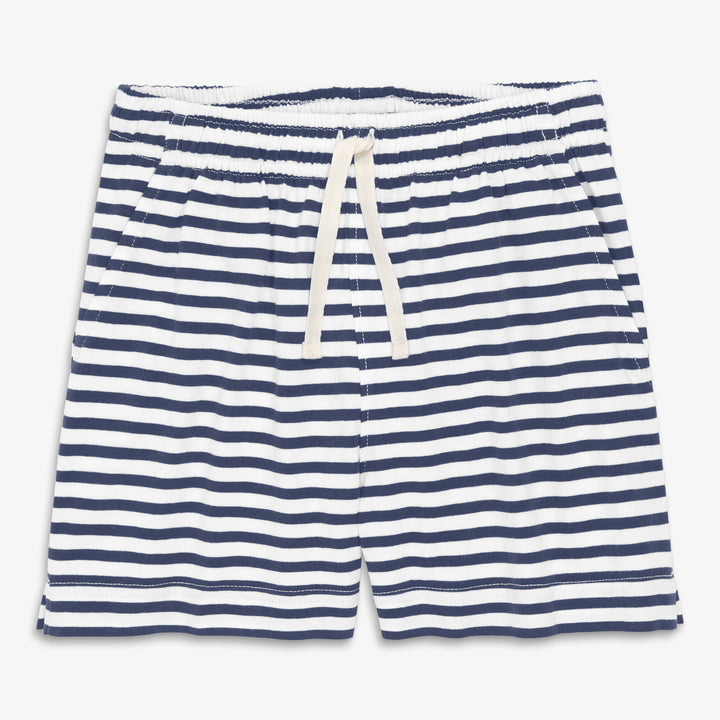 Kids park short in stripe