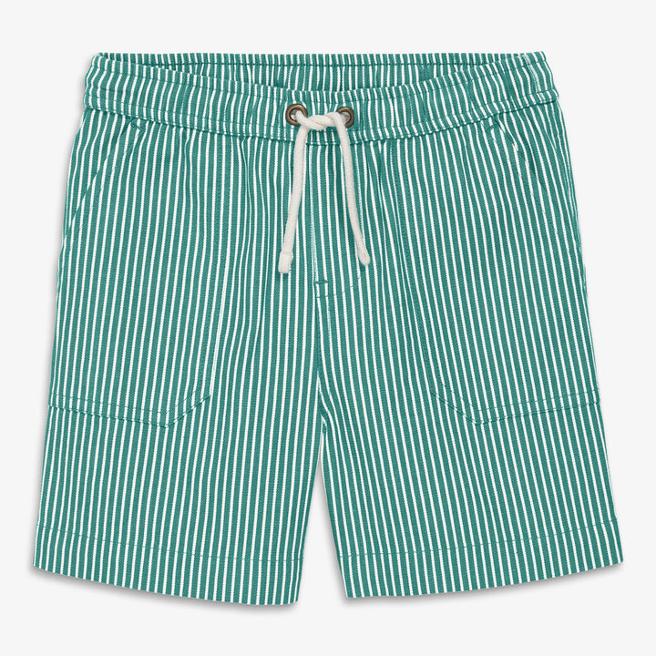 Kids stretch chino short in boardwalk stripe