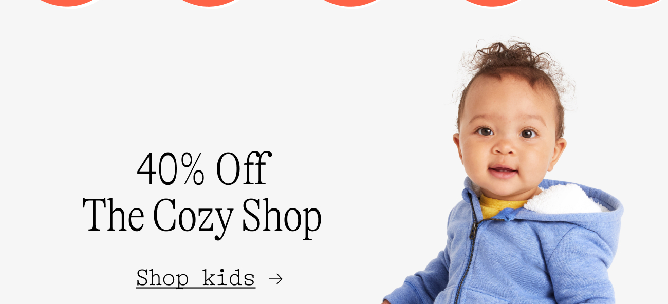 40% Off The Cozy Shop shop kids