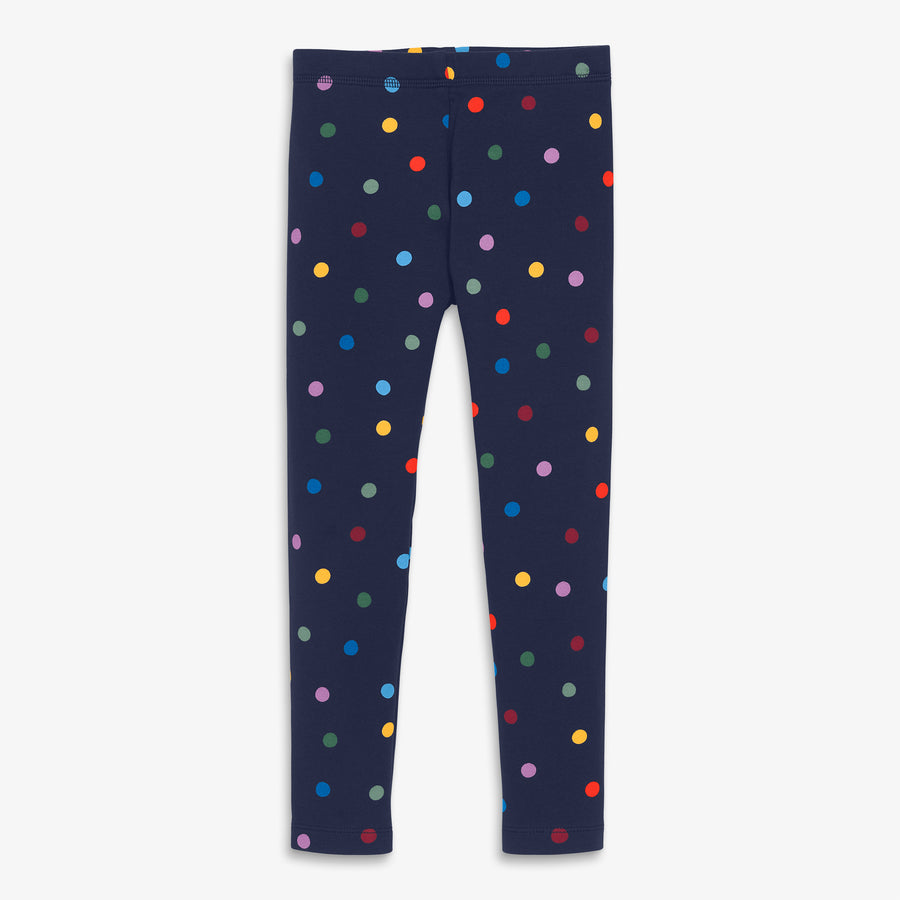 Kids french terry cozy legging in confetti dots