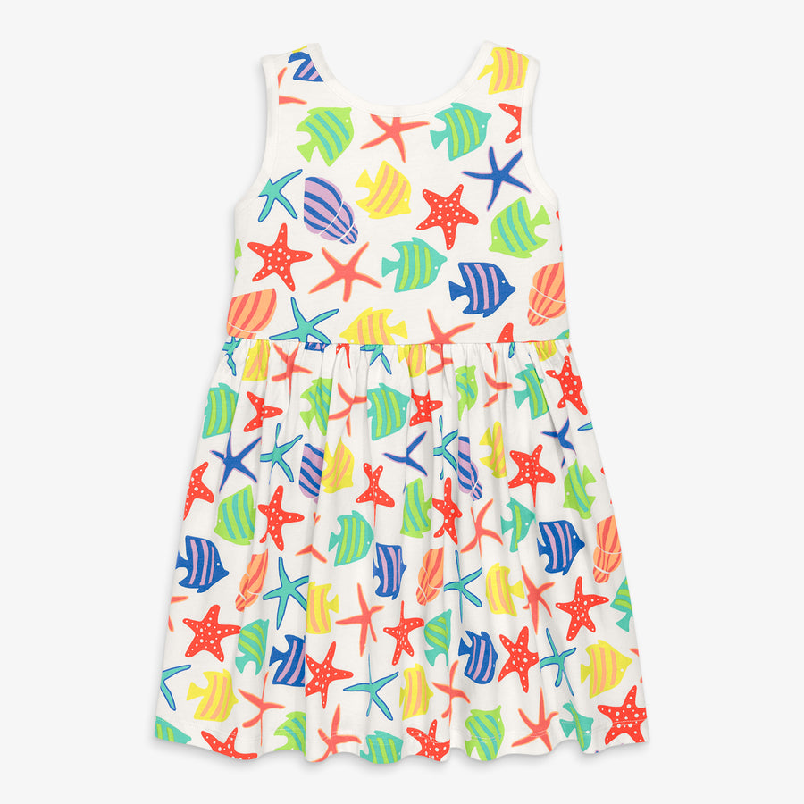 tiered tank dress in under the sea