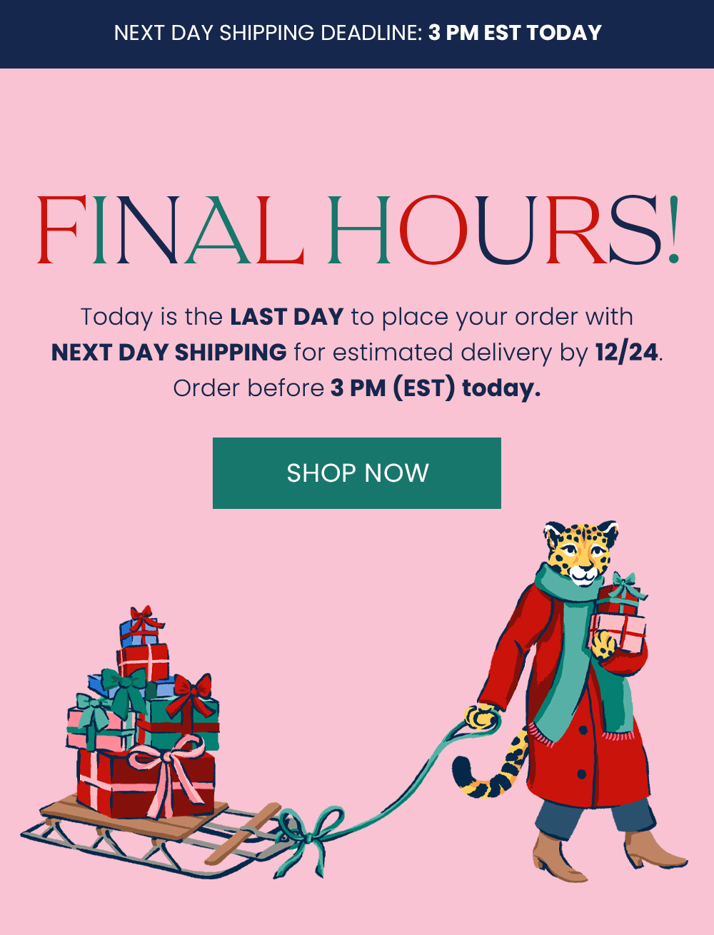 Final Hours to get your order by 12/24