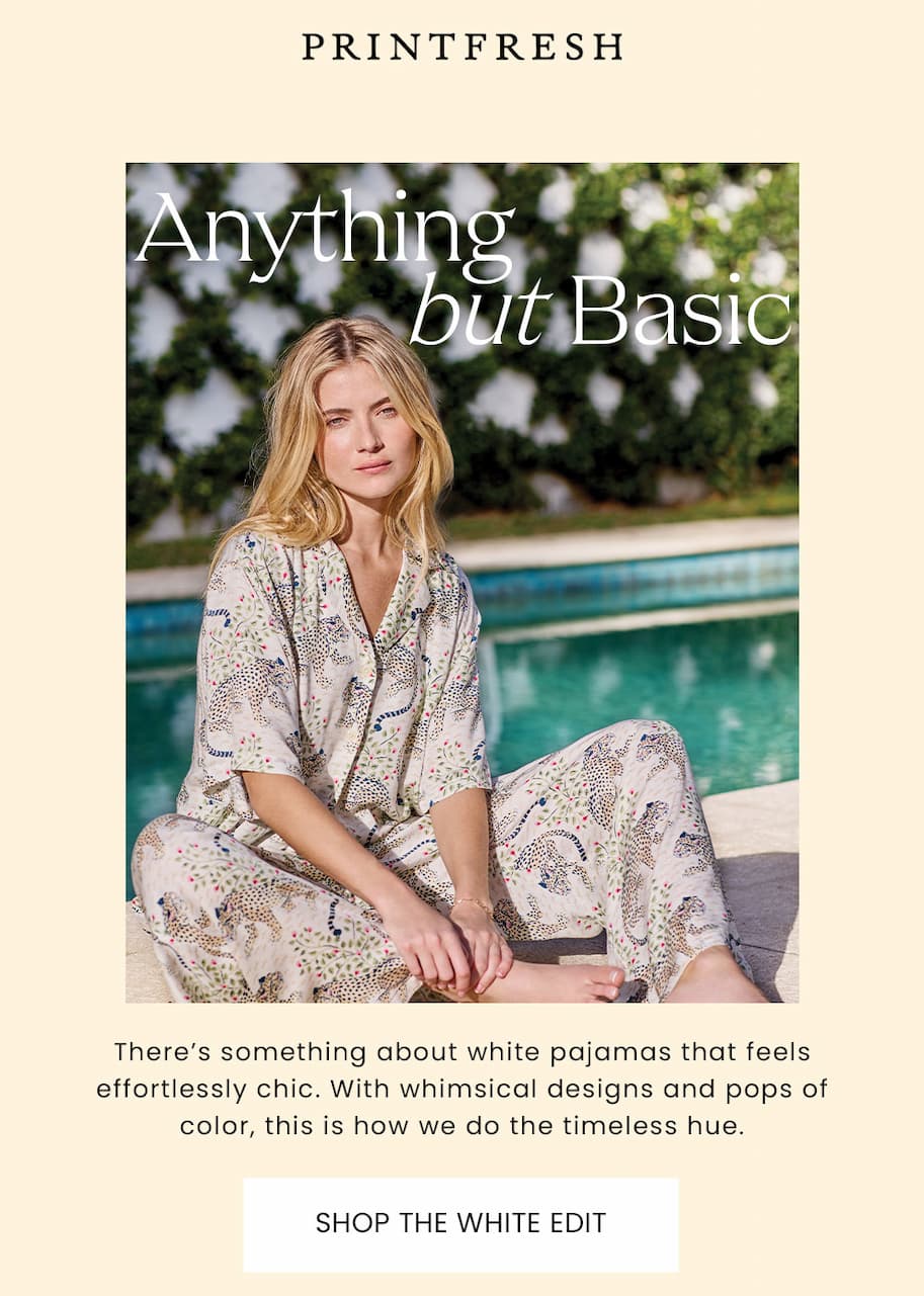 White Pajama Edit from Printfresh