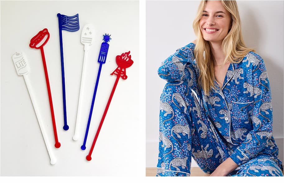 Red, white and blue pajamas for 4th of July