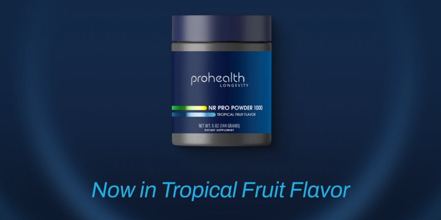 Now in tropical fruit flavor