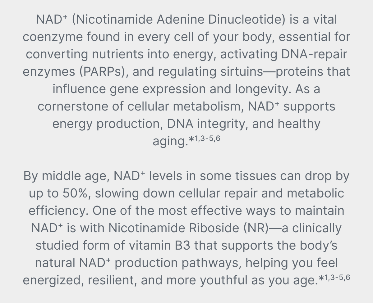 More NAD, More Energy