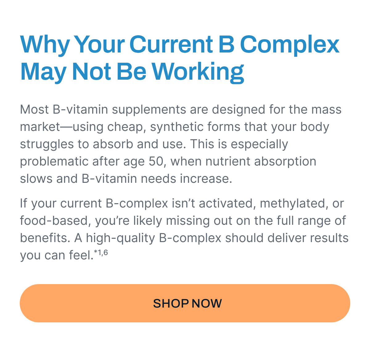 Why Your Current B Complex May not be working