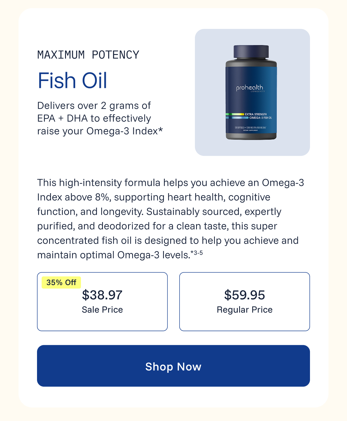 Maximum potency fish oil