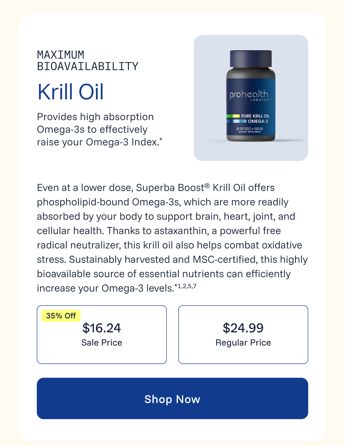 Maximum bioavailability krill oil