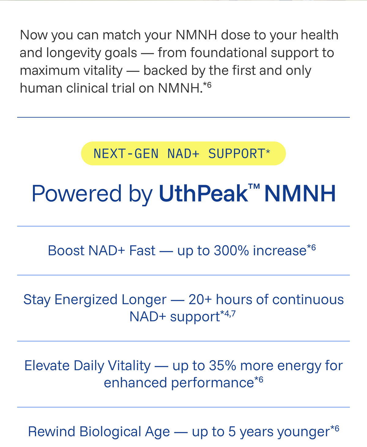 Next-gen NAD+ Support