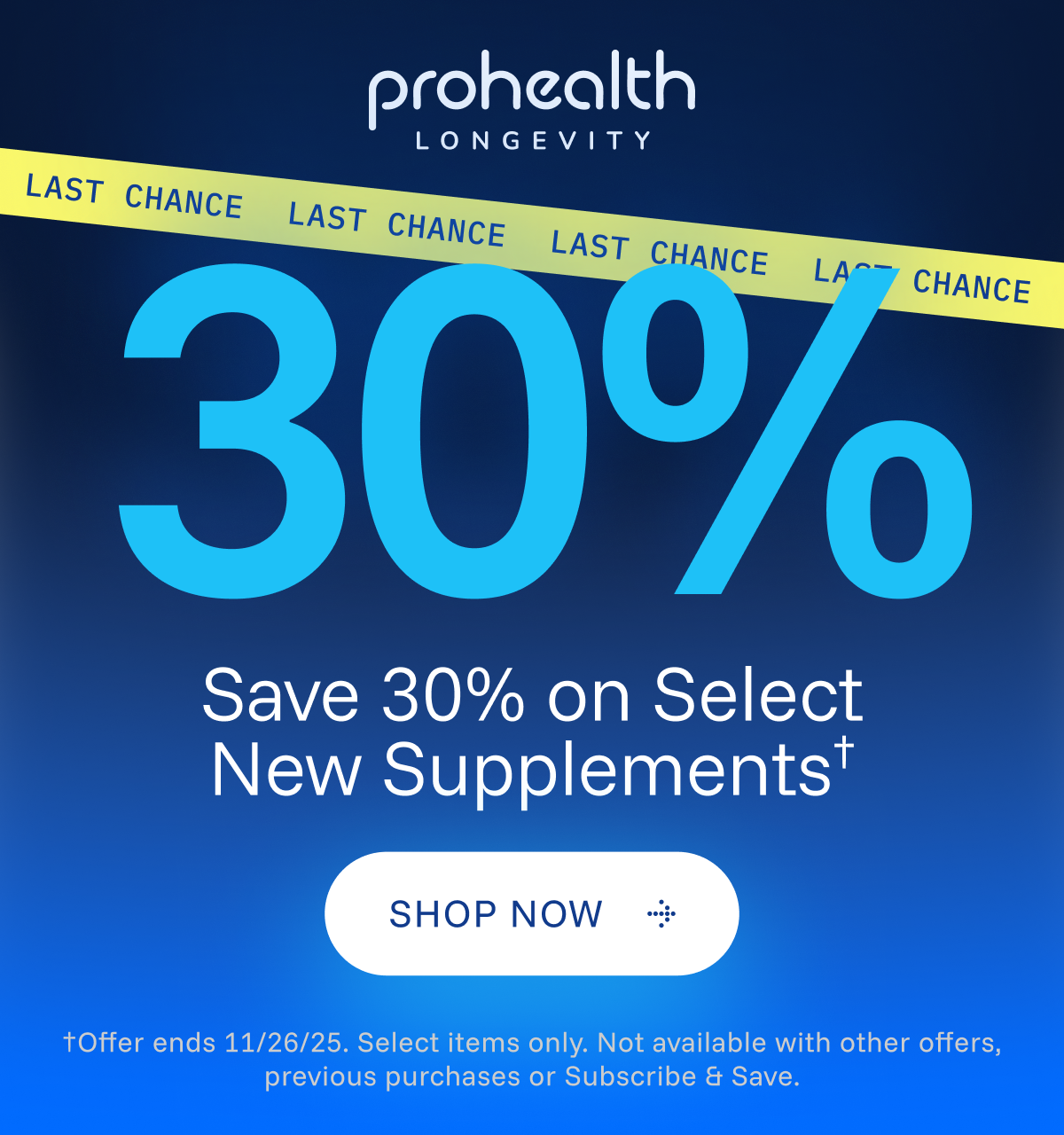 Last Chance: 30% Off New Products