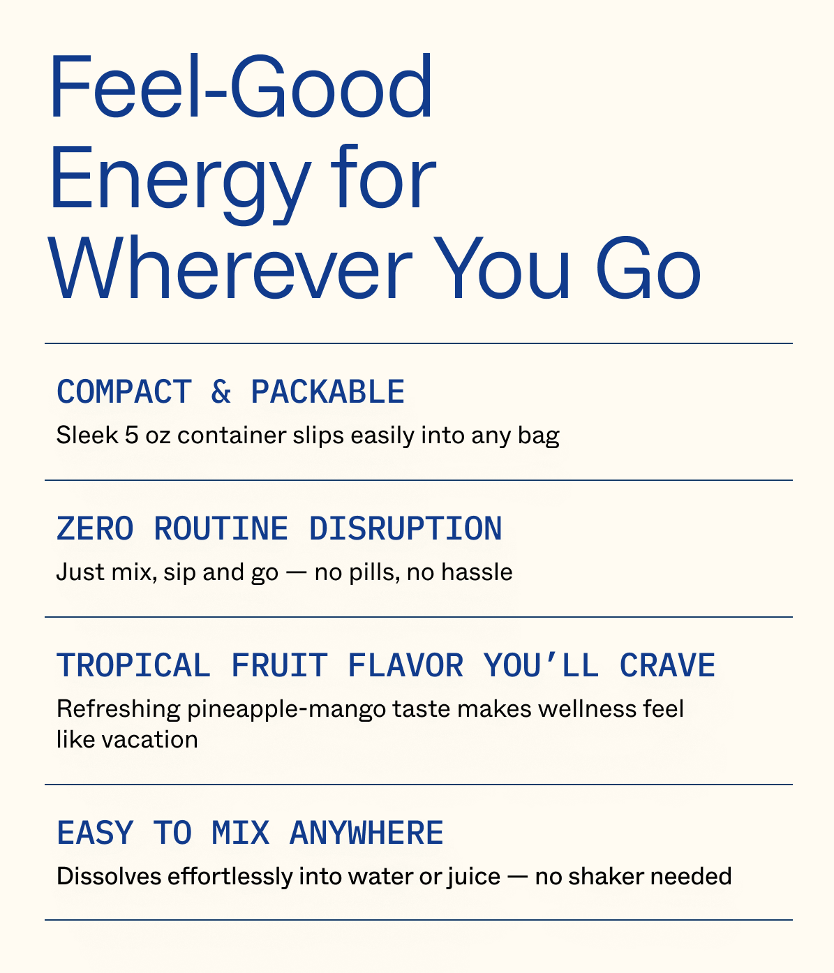 Energy for wherever you go