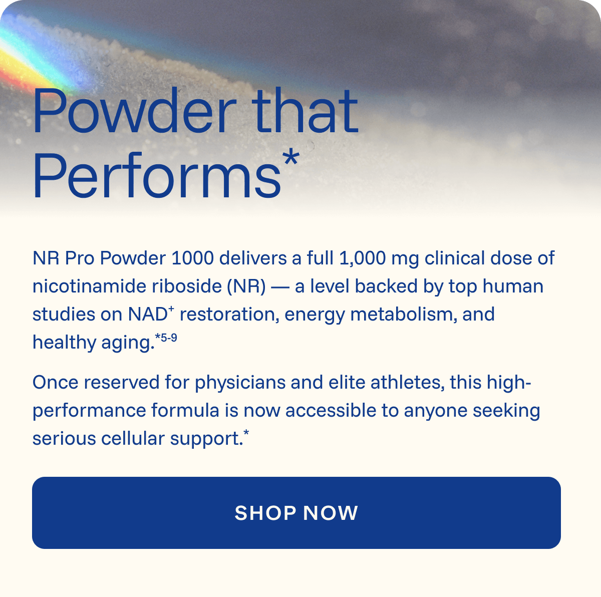 NR Powder that performs