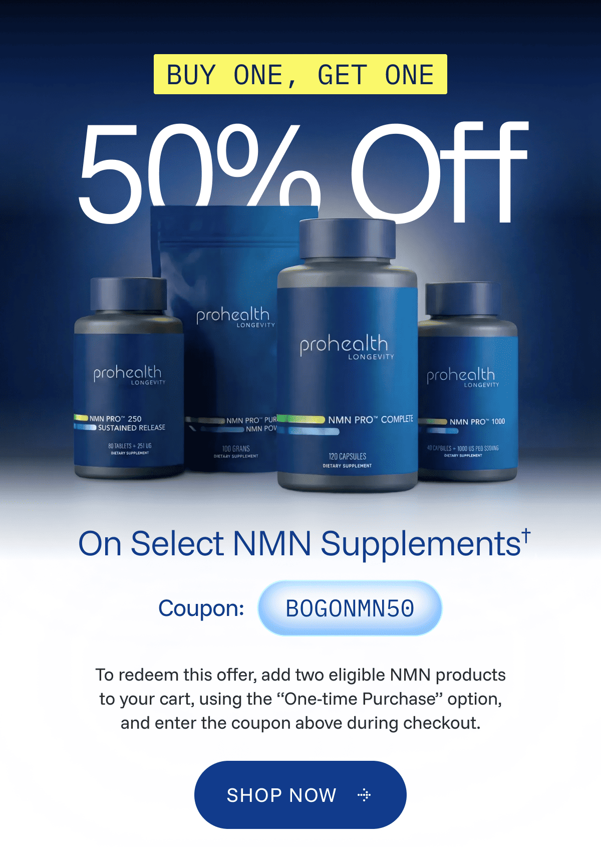 Buy One, Get One 50% Off