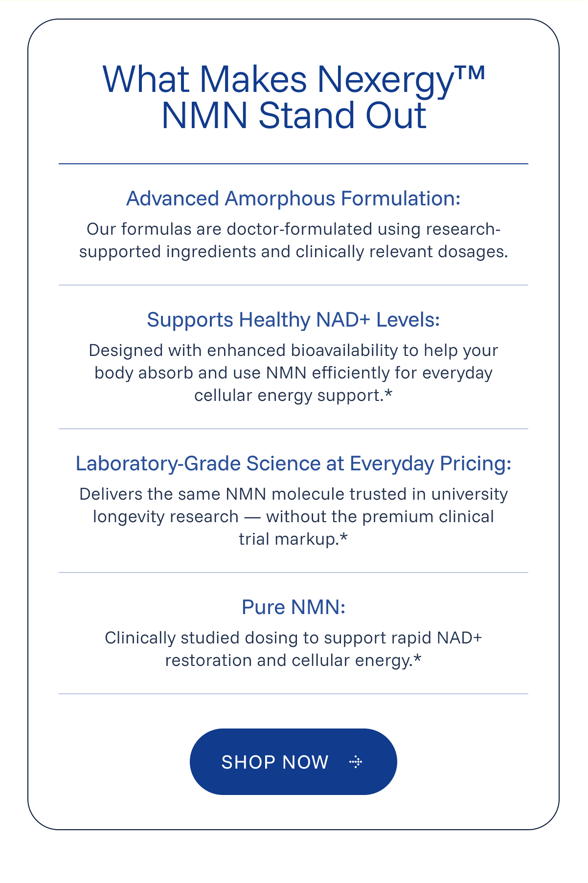 What Makes Nexergy™ NMN Stand Out 
