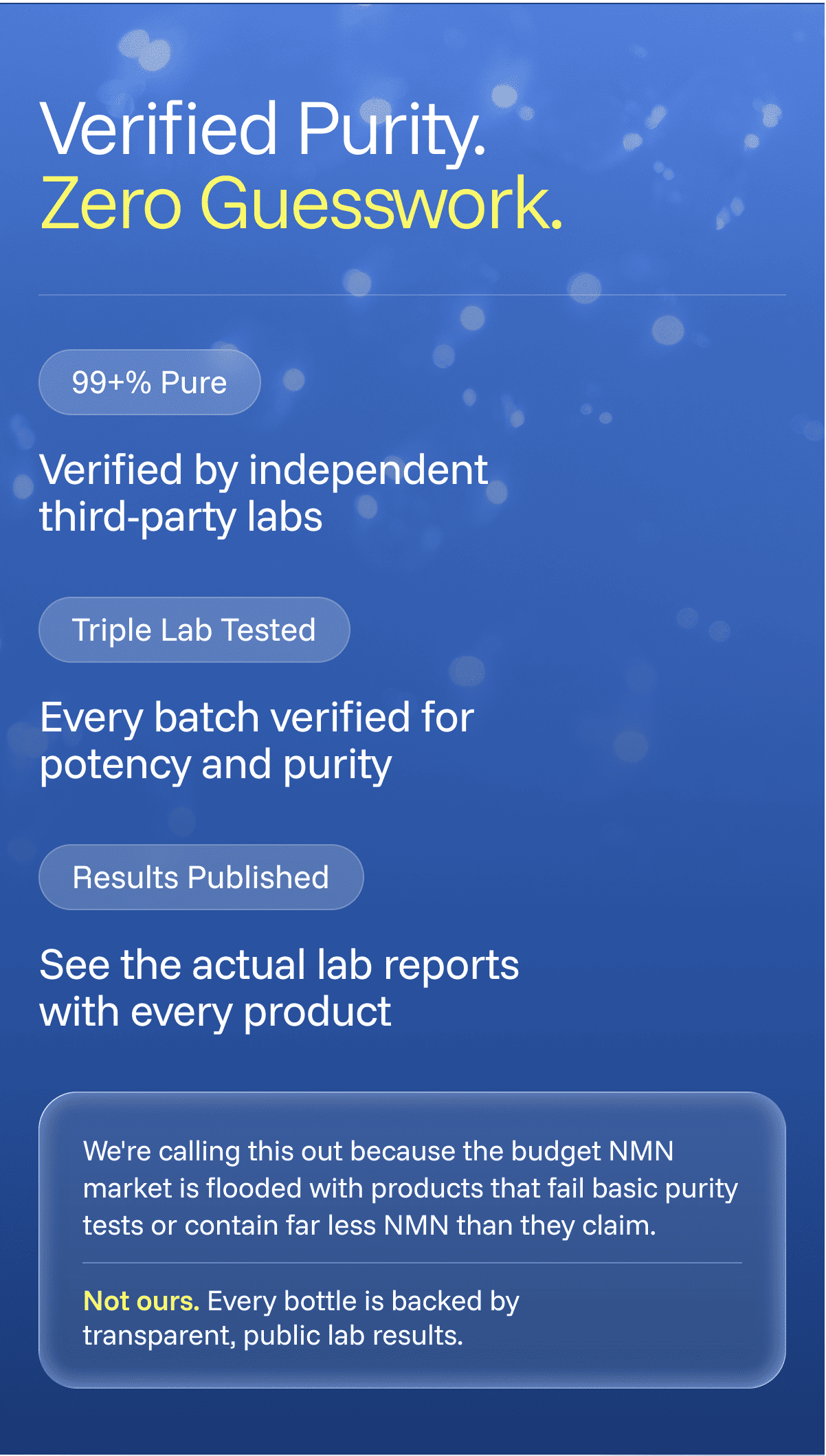 Verified Purity. Zero Guesswork. 