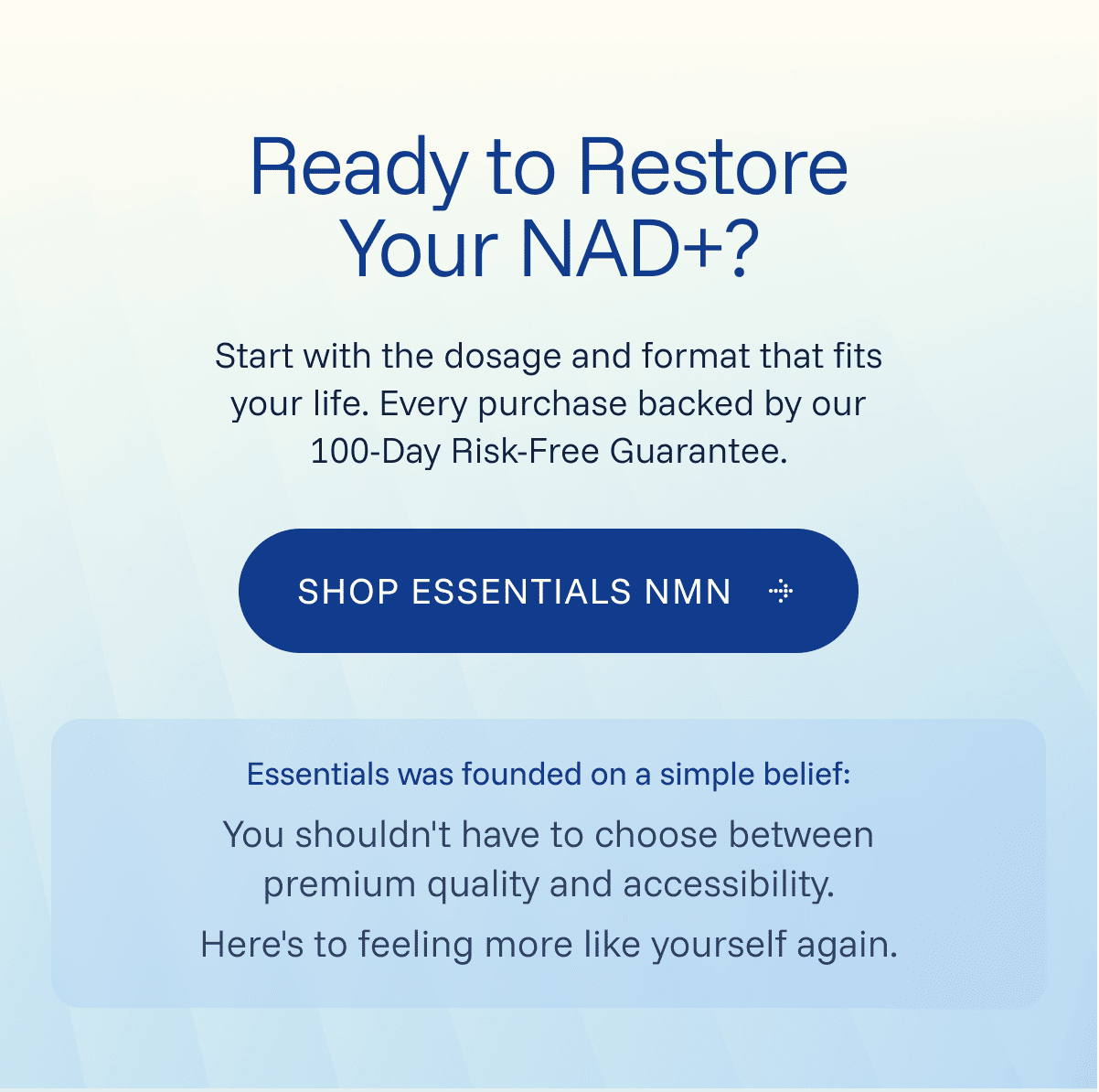 Ready to Restore Your NAD+? 