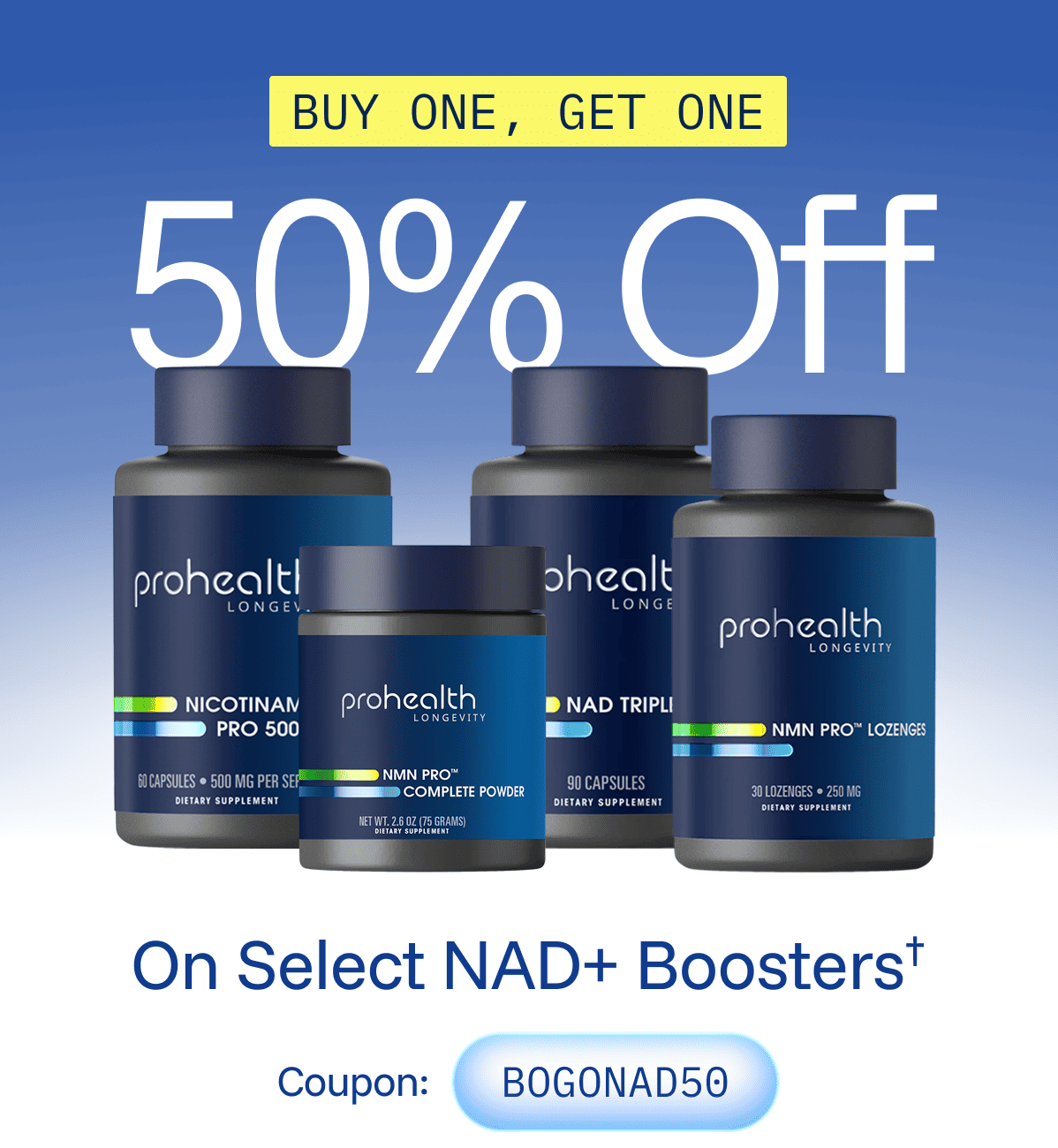 Buy One, Get One  50% Off