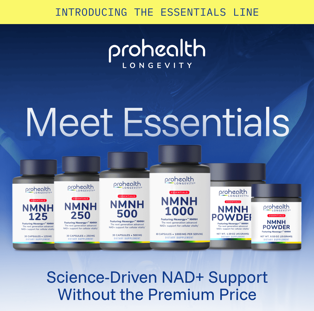 Meet Essentials: Science-Driven NAD+ Support  Without the Premium Price 