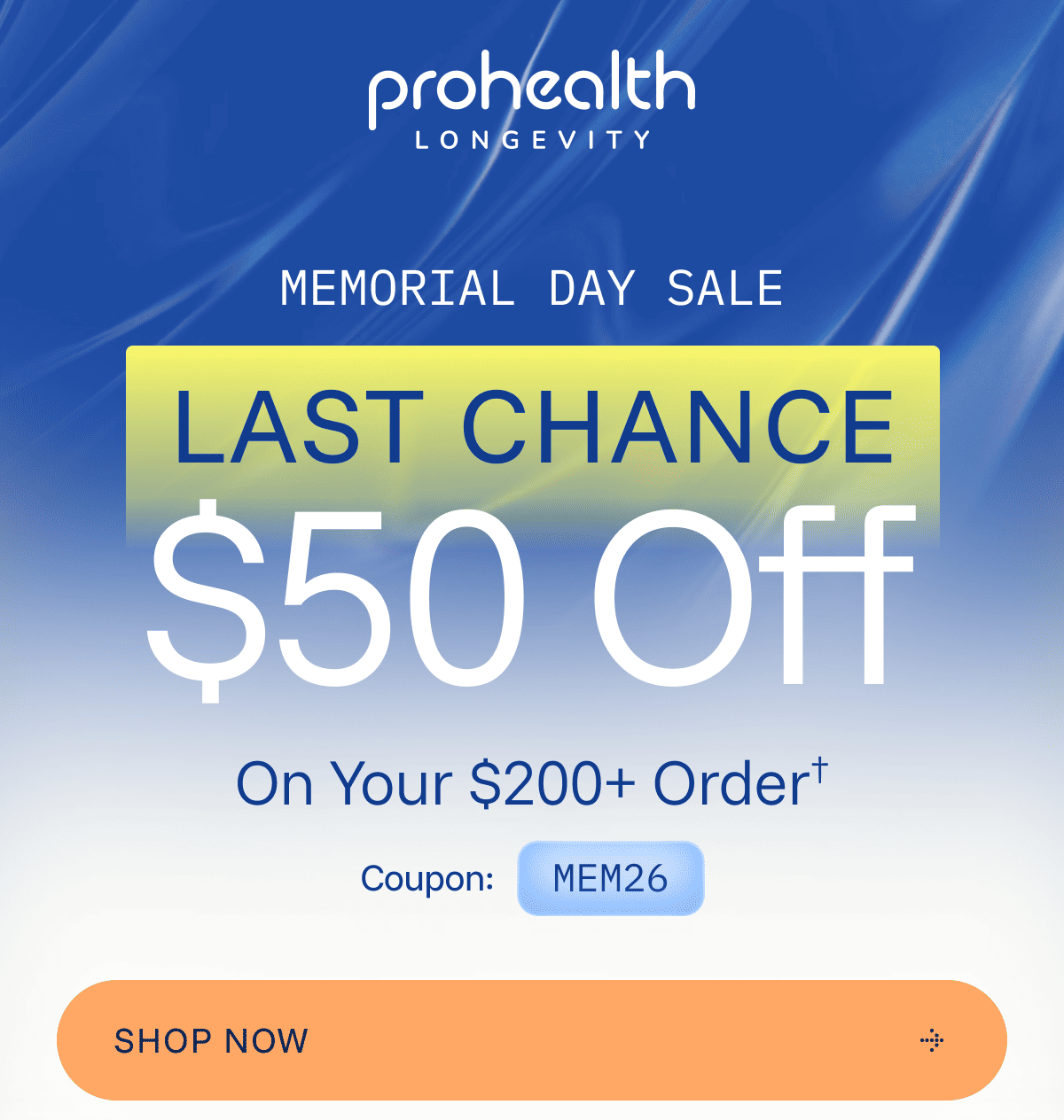 Memorial Day Sale  $50 Off $200†  Coupon: MEM26