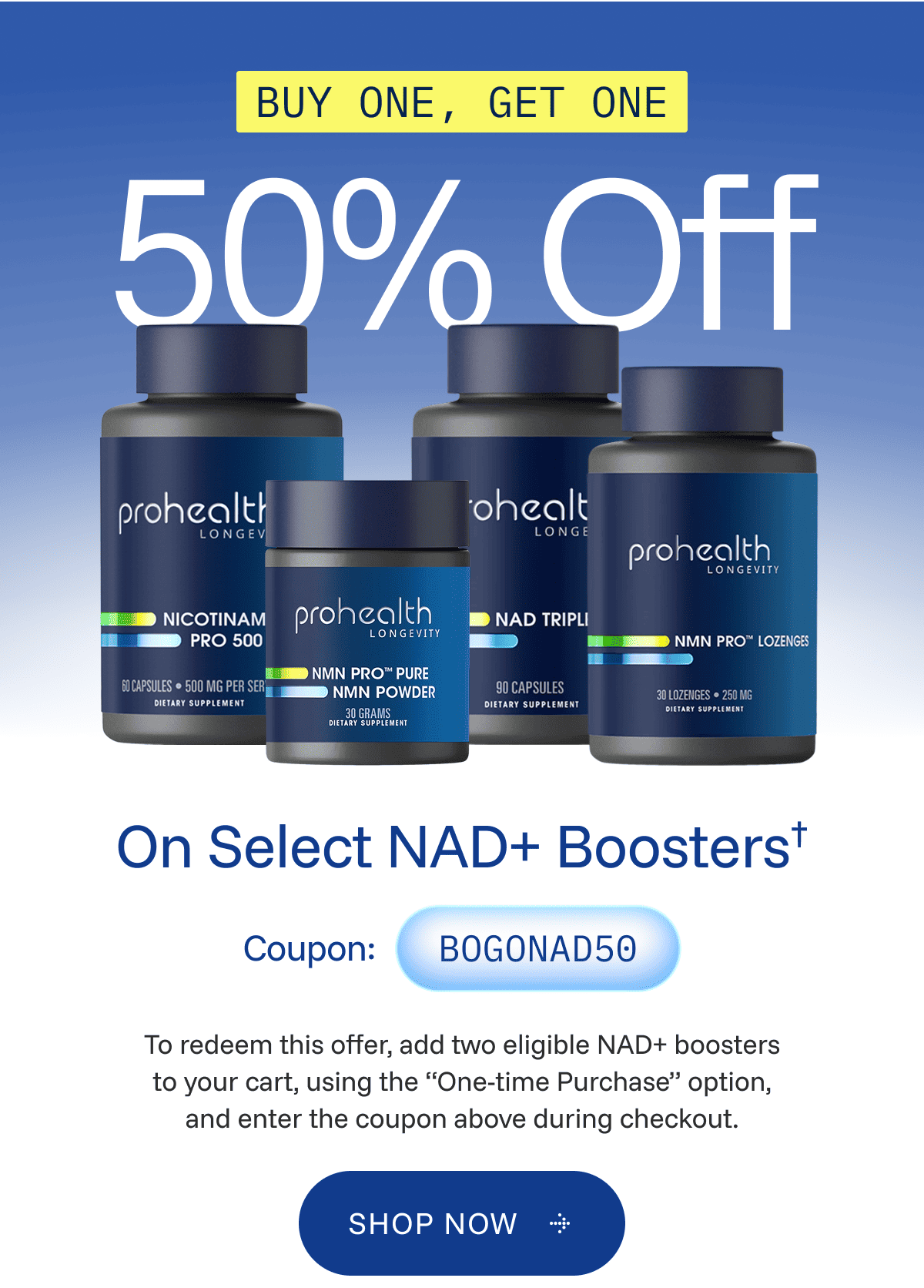 Buy One, Get One  50% Off