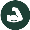 Lean muscle protection icon