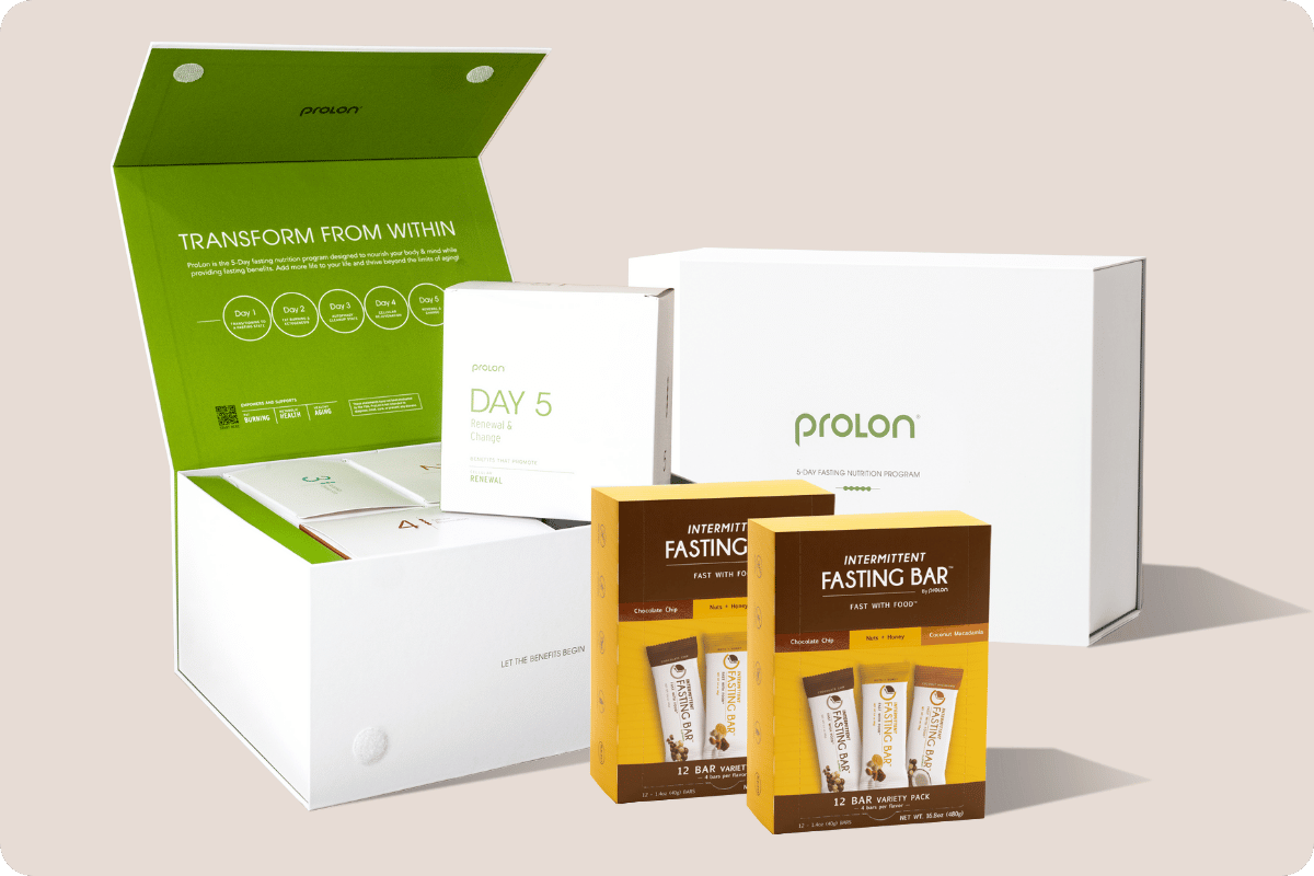 Two Prolon Expanded Variety Kits and two boxes of Fasting Bars