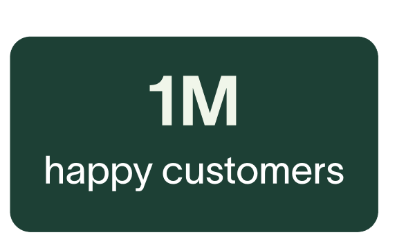 1M happy customers