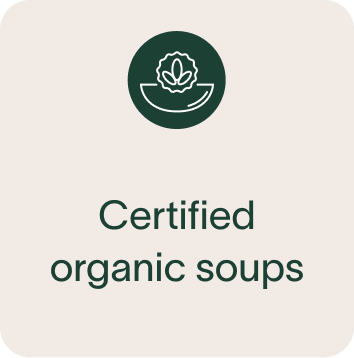 Certified organic soups