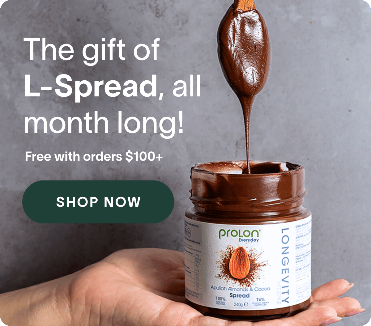 The gift of L-Spread, all month long! Free with orders $100+ | SHOP NOW