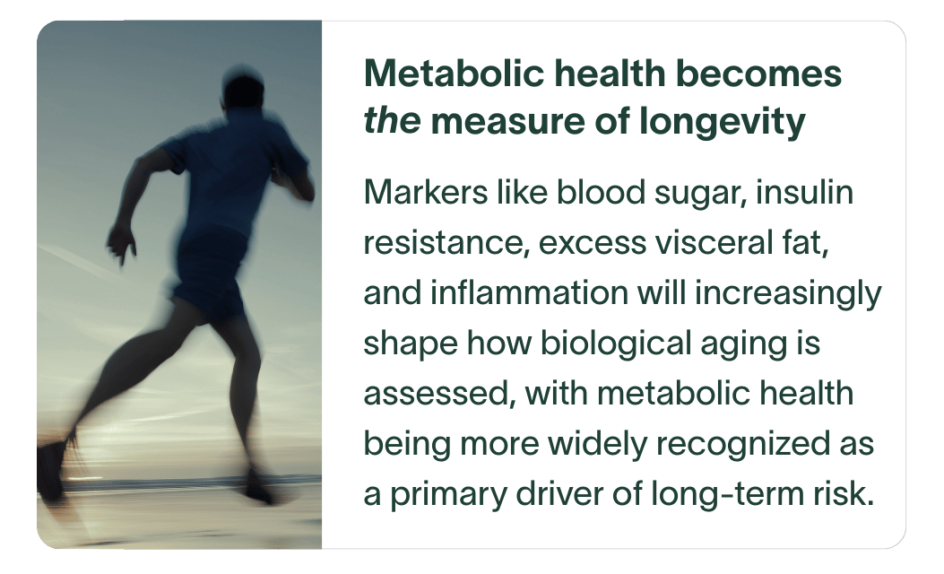 Metabolic health becomes the measure of longevity