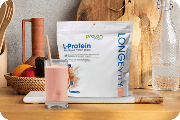 Blended berry protein shake