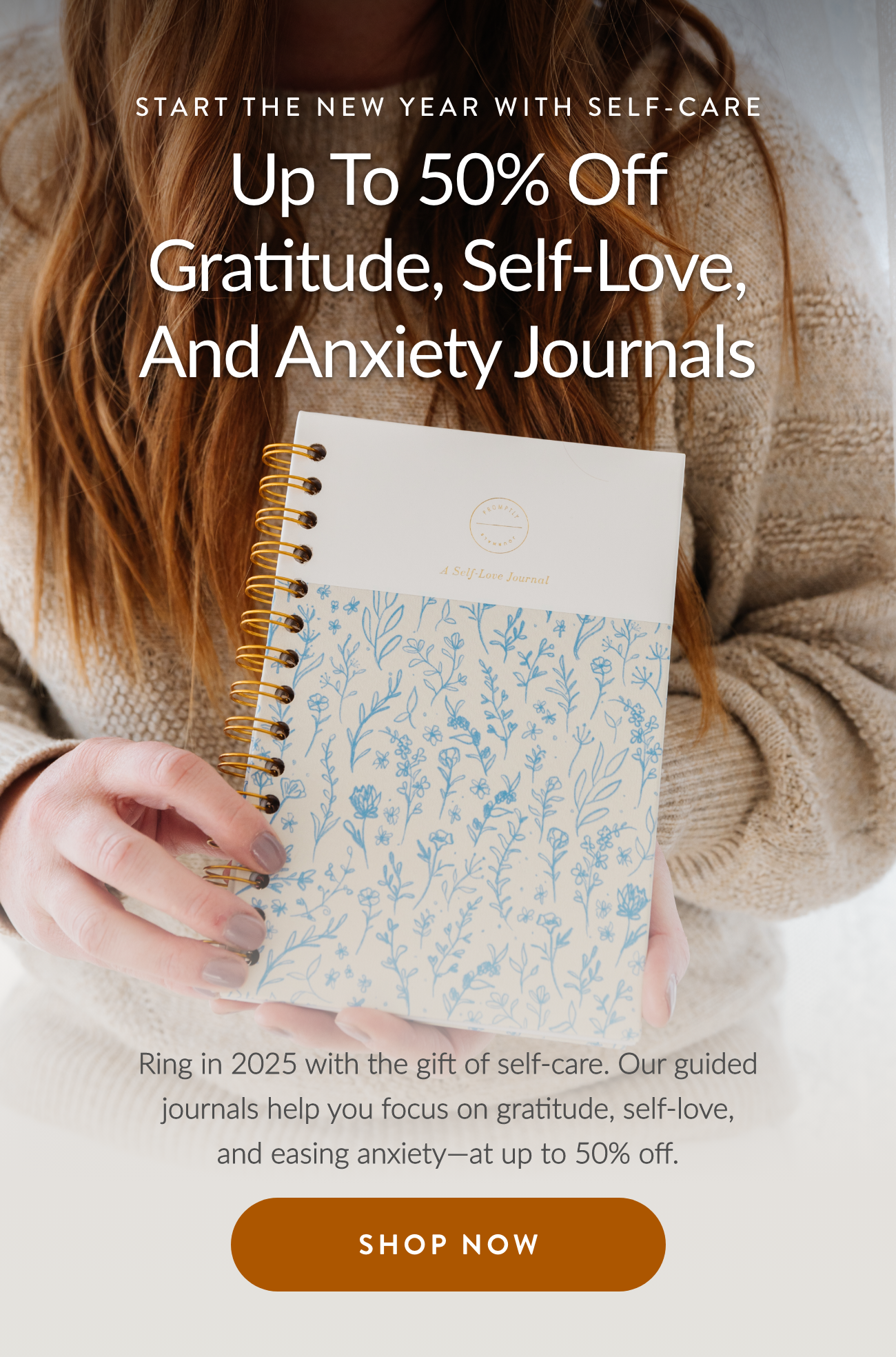 SELF-CARE SALE. Save 50% on Self-Care Journals