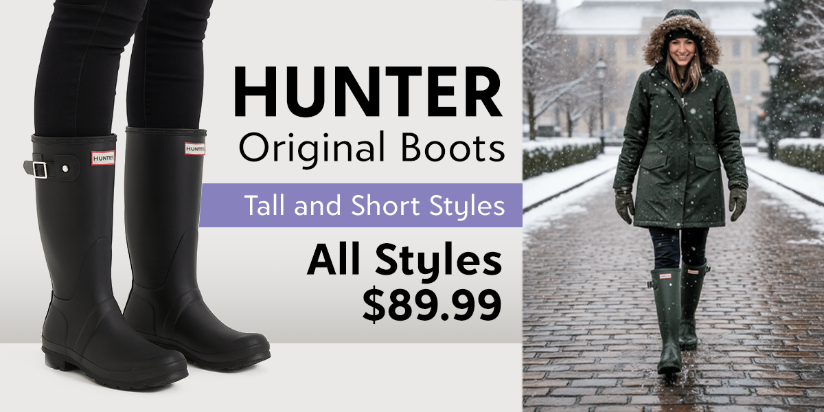 Hunter Boots all styles $89.99 at Zulily