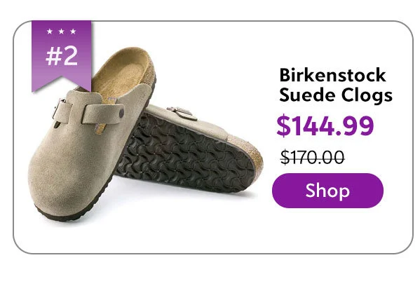 Birkenstock Boston Soft Footbed Suede Leather Clogs