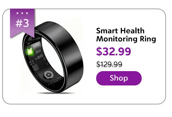 Smart Health Monitoring Ring with Heart Rate, Blood Oxygen & Sleep Tracking