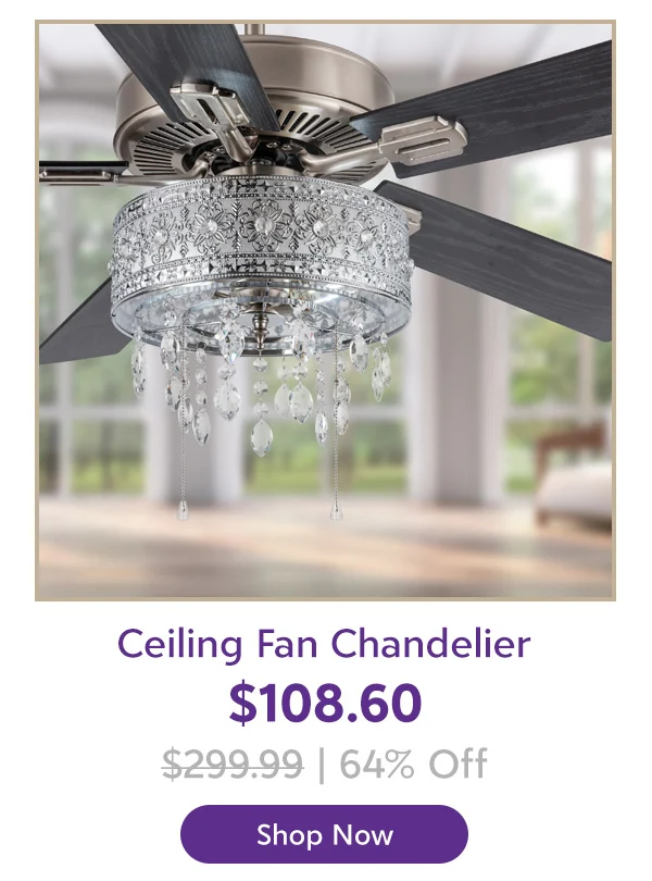 River of Goods Ceiling Fan Chandelier