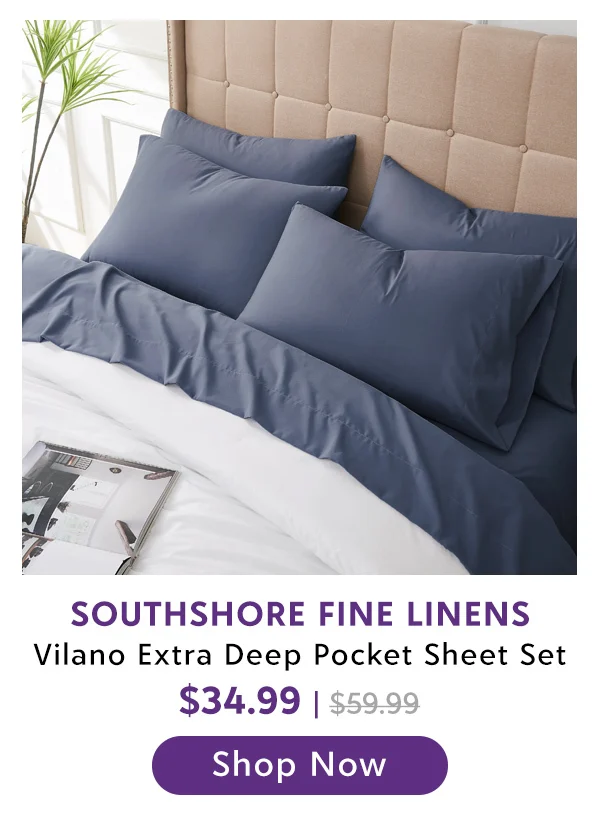 Southshore Fine Linens Vilano Extra Deep Pocket Sheet Set