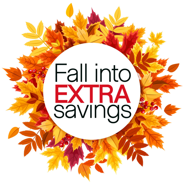 Fall into extra savings