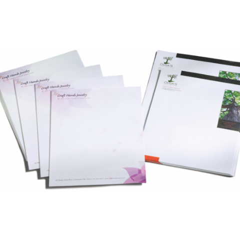 Two different types of letterhead.