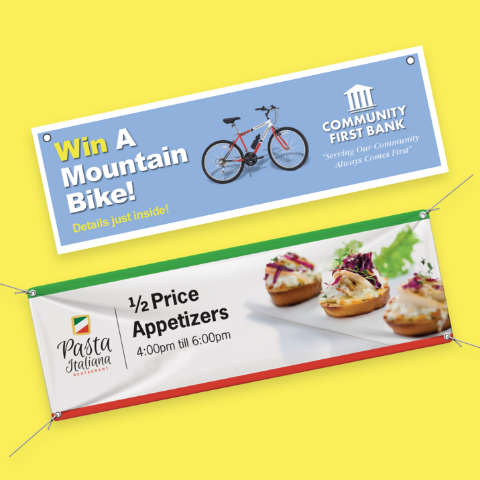 High quality, durable printed canvas banners.