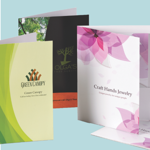 Three various pocket folders.