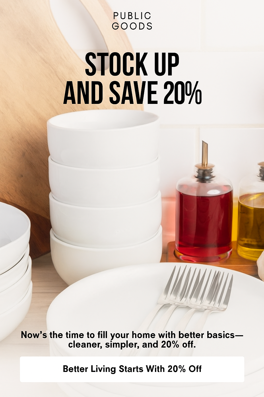 Stock Up and Save 20%
